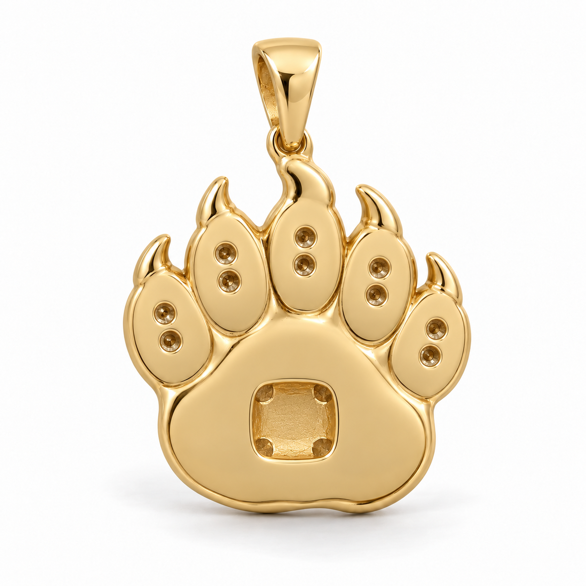 Arden Bear Pendant — plain reverse — [metal:all] — Model styling:19-inch (48.3 cm) chain; pendant sold separately