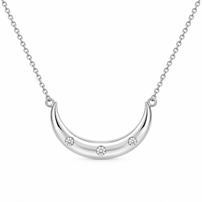 [metal:white-gold] Arietta Crescent Necklace — front — Arietta Crescent Necklace front design illustration [catalog-v4]