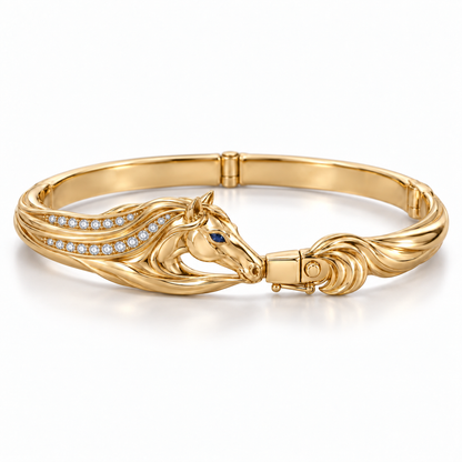 Ariette Horse Bracelet — side profile — [metal:all]