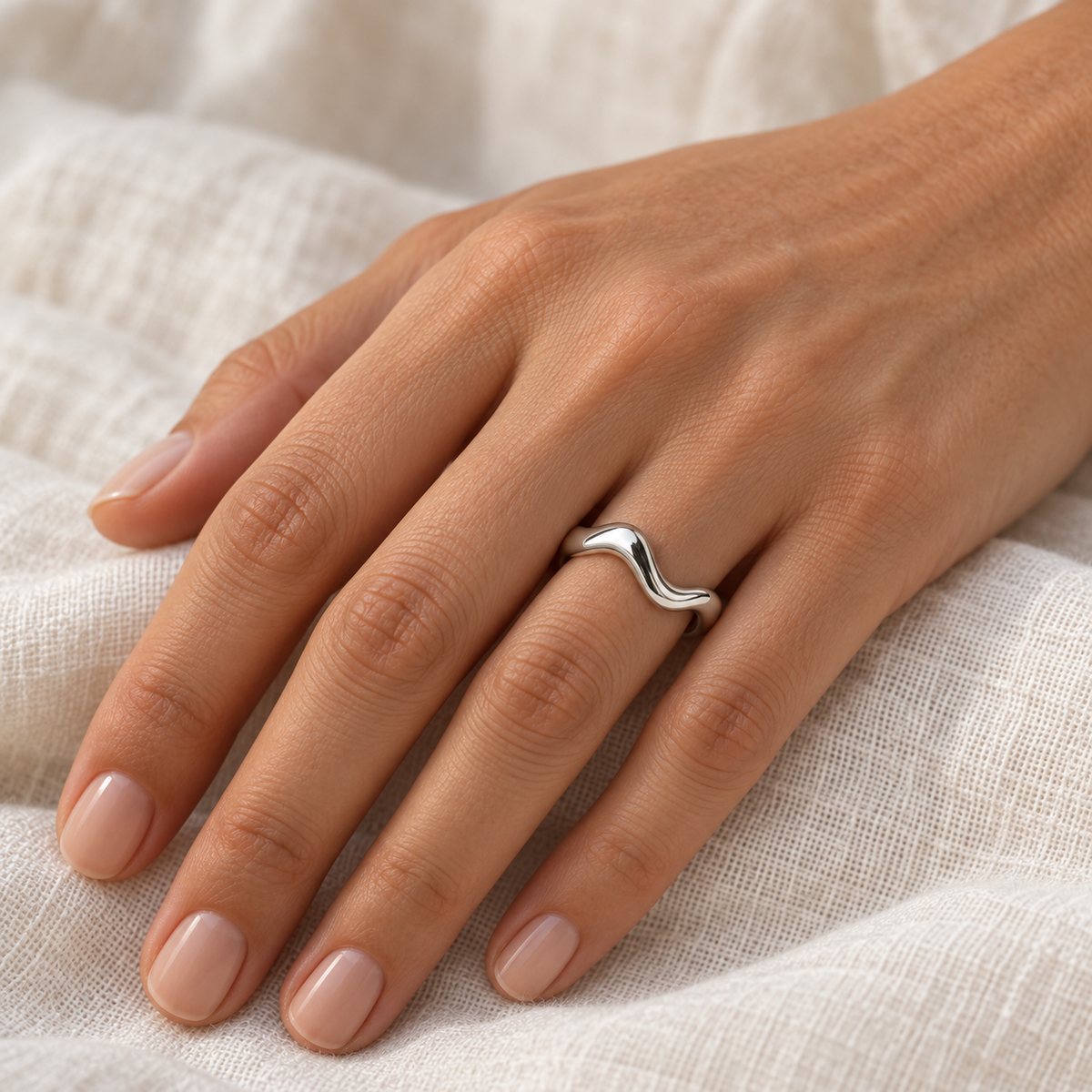 [metal:all] Asteria Wave Ring — worn — Human-worn styling illustration [catalog-v4]