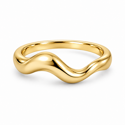 [metal:yellow-gold] Asteria Wave Ring — front — Yellow gold colour preview [catalog-v4]