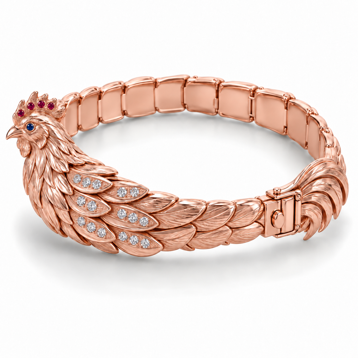Aube Rooster Bracelet — hero — [metal:rose-gold]