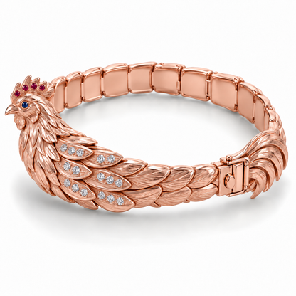 Aube Rooster Bracelet — hero — [metal:rose-gold]