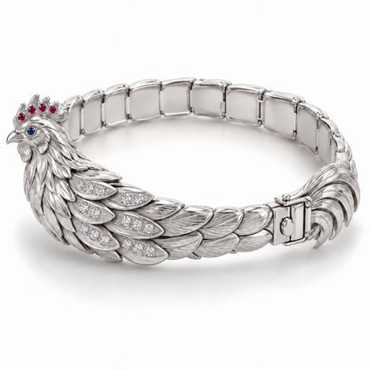 Aube Rooster Bracelet — hero — [metal:white-gold]