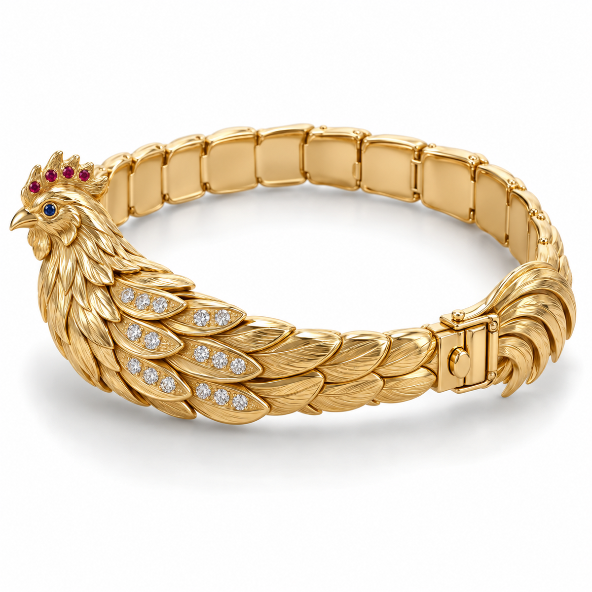 Aube Rooster Bracelet — hero — [metal:yellow-gold]