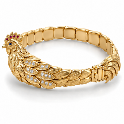 Aube Rooster Bracelet — hero — [metal:yellow-gold]