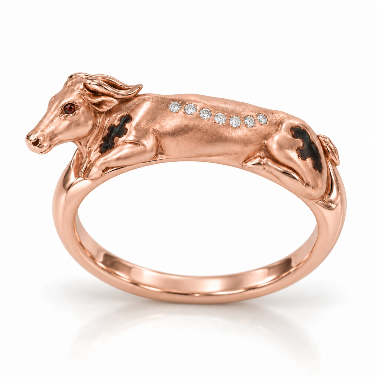 Aubrac Cow Ring — hero — [metal:rose-gold]