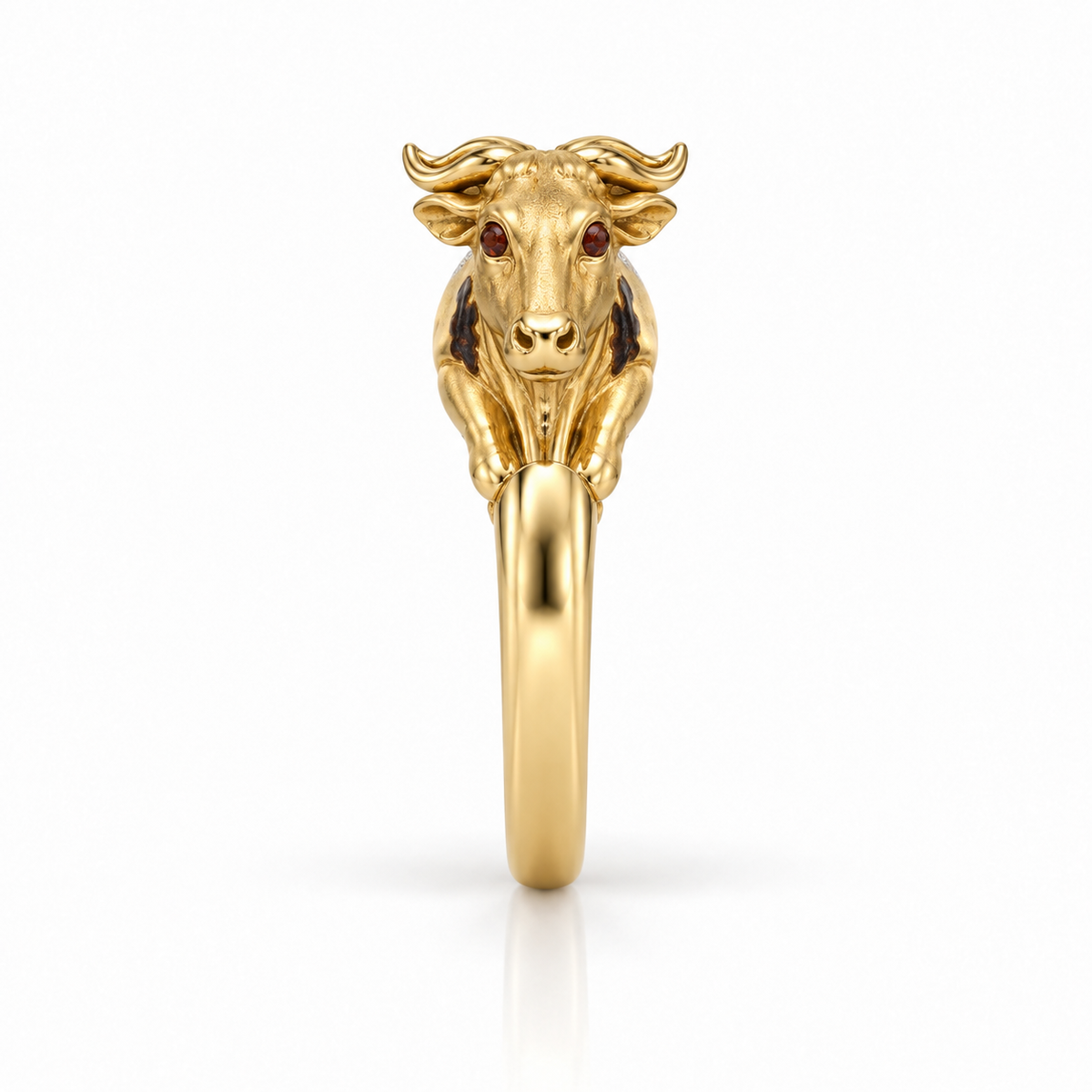 Aubrac Cow Ring — side profile — [metal:all]