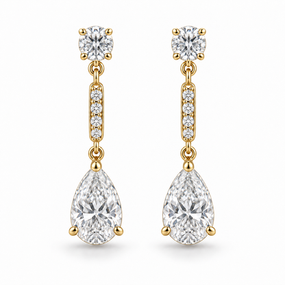 [metal:yellow-gold] Aurelia Drop Earrings — front — illustrative design render [catalog-v2]