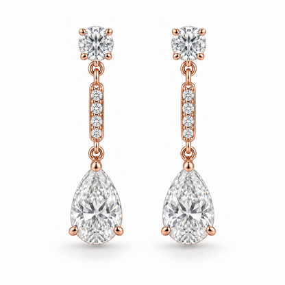 [metal:rose-gold] Aurelia Drop Earrings — front — illustrative design render [catalog-v2]