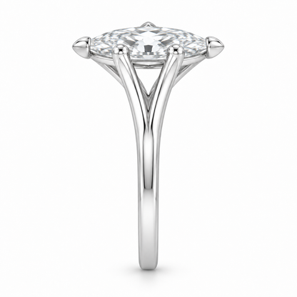 [metal:white-gold] Aureon Split-Shank Marquise Setting — side-profile — Aureon Split-Shank Marquise Setting side-profile design illustration [catalog-v4]