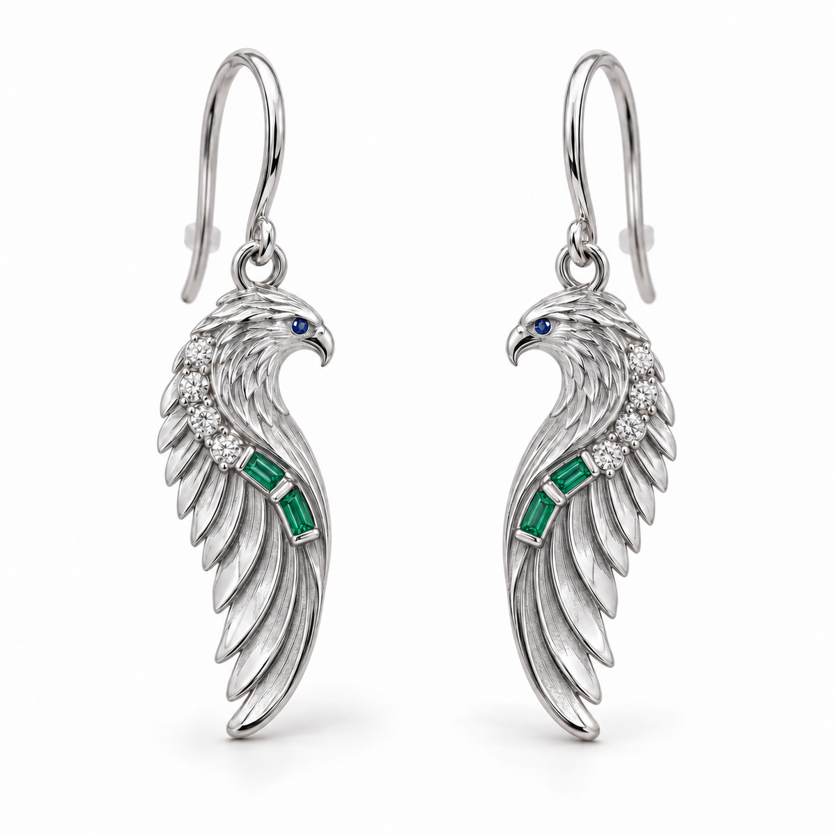 Auster Eagle Wing Hooks - hero - [metal:platinum]