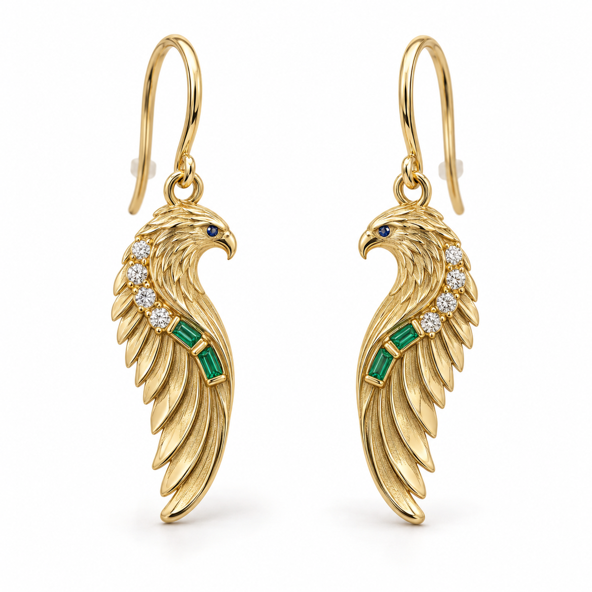 Auster Eagle Wing Hooks — hero — [metal:yellow-gold]