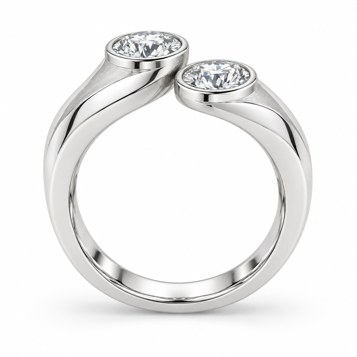 [metal:white-gold] Avelora Twin-Bezel Setting — top — Original setting design illustration [catalog-v4]