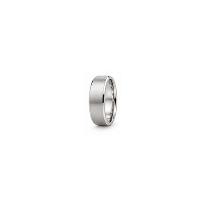 [metal:white-gold] Bastien Flat Wedding Band — white gold hero — illustrative catalogue render