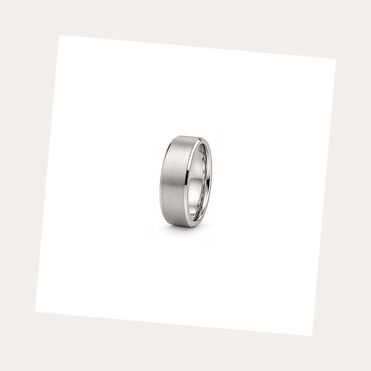 [metal:white-gold] Bastien Flat Wedding Band — white gold alternate — illustrative catalogue render