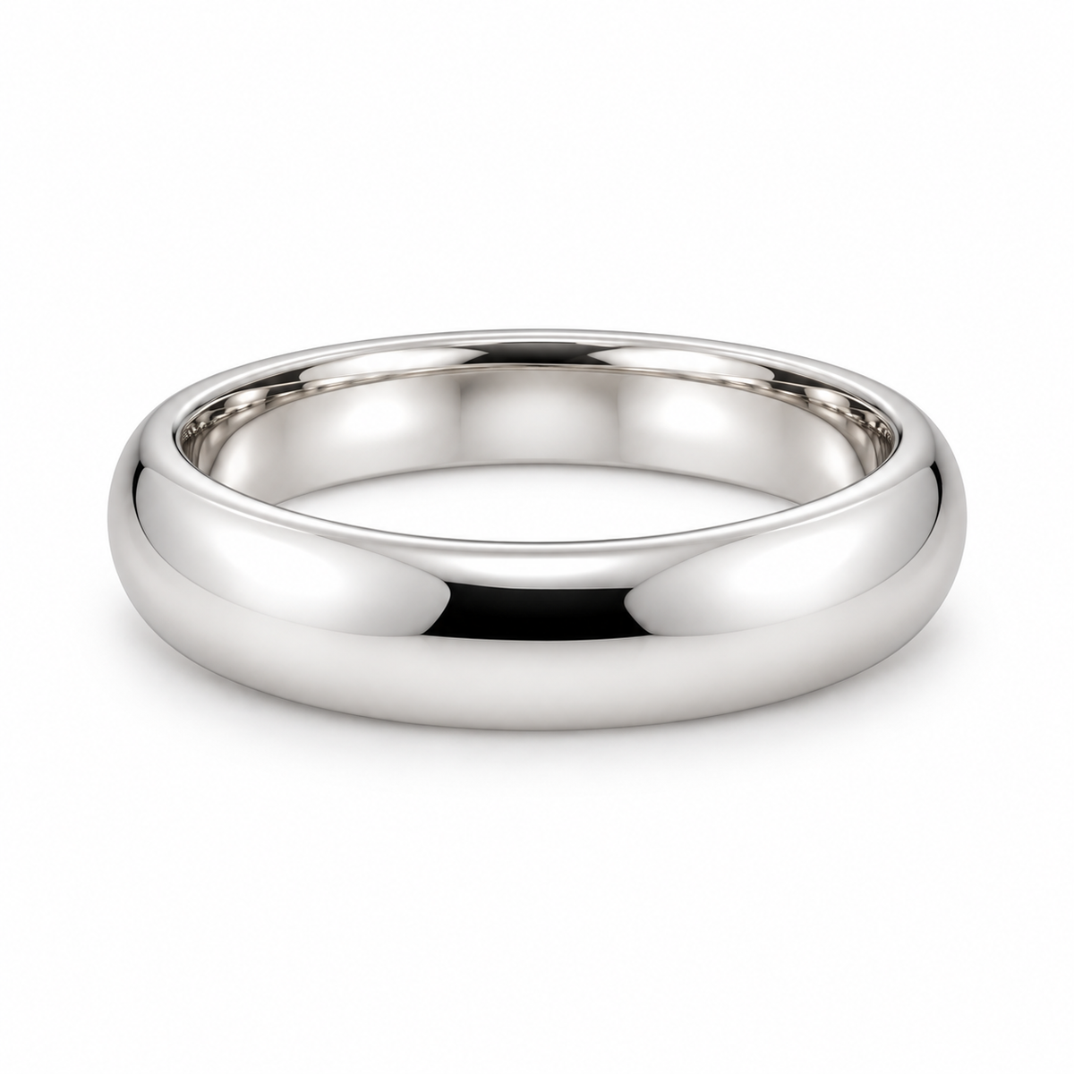 [metal:white-gold] Beatrice Court Band — front — Court-profile band, shallow front studio view [catalog-v4]