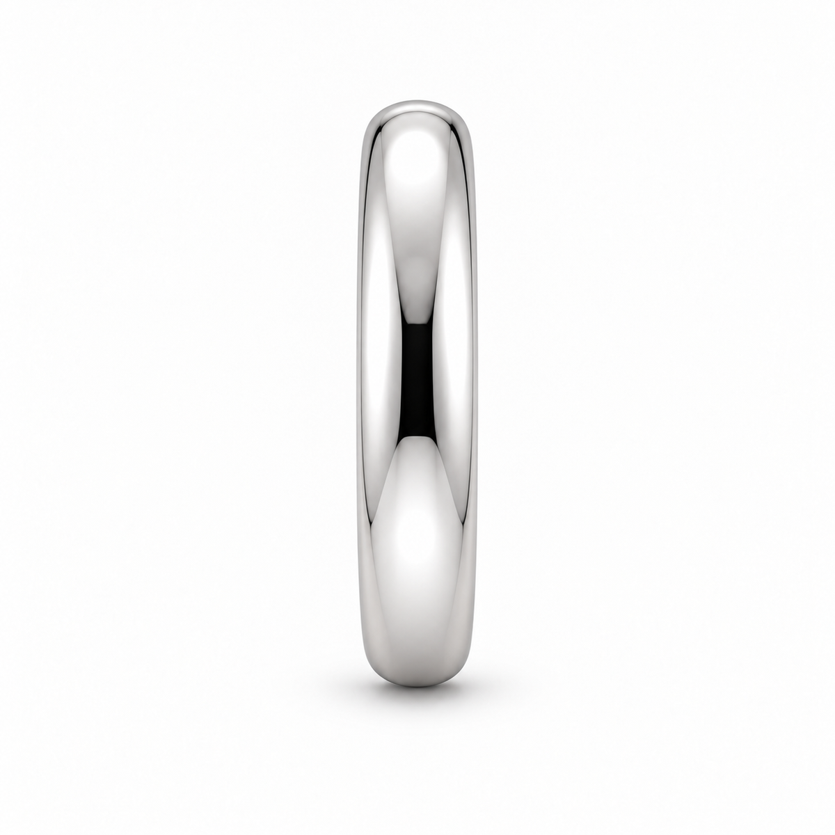 [metal:white-gold] Beatrice Court Band — side-profile — Court-profile band, edge profile studio view [catalog-v4]