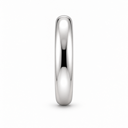 [metal:white-gold] Beatrice Court Band — side-profile — Court-profile band, edge profile studio view [catalog-v4]