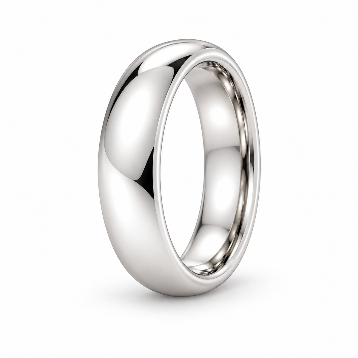 [metal:white-gold] Beatrice Court Band — three-quarter — Court-profile band, standing oblique studio view [catalog-v4]