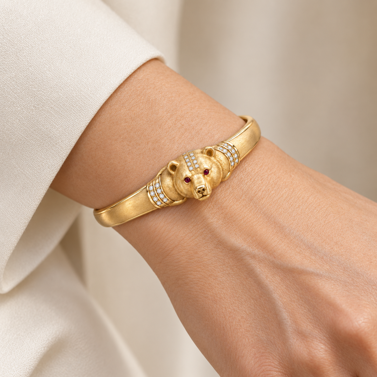 Boréal Bear Bracelet — worn view — [metal:all]