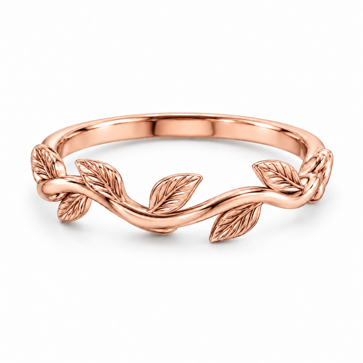 [metal:rose-gold] Briony Botanical Ring — front — Rose gold colour preview [catalog-v4]