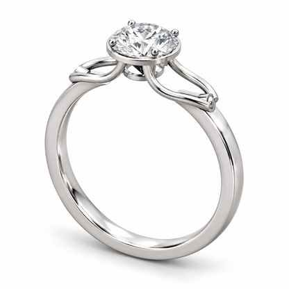 [metal:white-gold] pj caelune lyre gallery setting — front — illustrative design [catalog-v4]