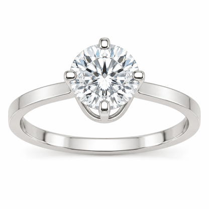[metal:white-gold] Calanthe Compass Gallery Setting — front — Calanthe Compass Gallery Setting front design illustration [catalog-v4]