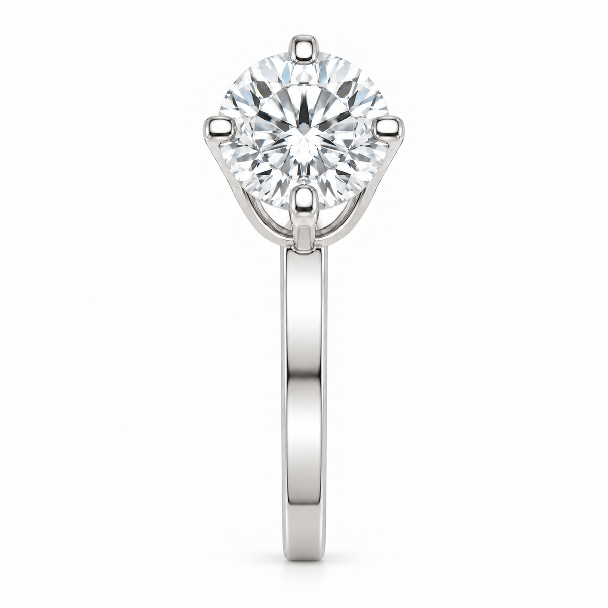 [metal:white-gold] Calanthe Compass Gallery Setting — side-profile — Calanthe Compass Gallery Setting side-profile design illustration [catalog-v4]