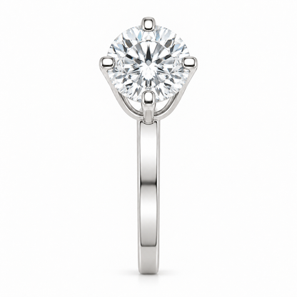 [metal:white-gold] Calanthe Compass Gallery Setting — side-profile — Calanthe Compass Gallery Setting side-profile design illustration [catalog-v4]
