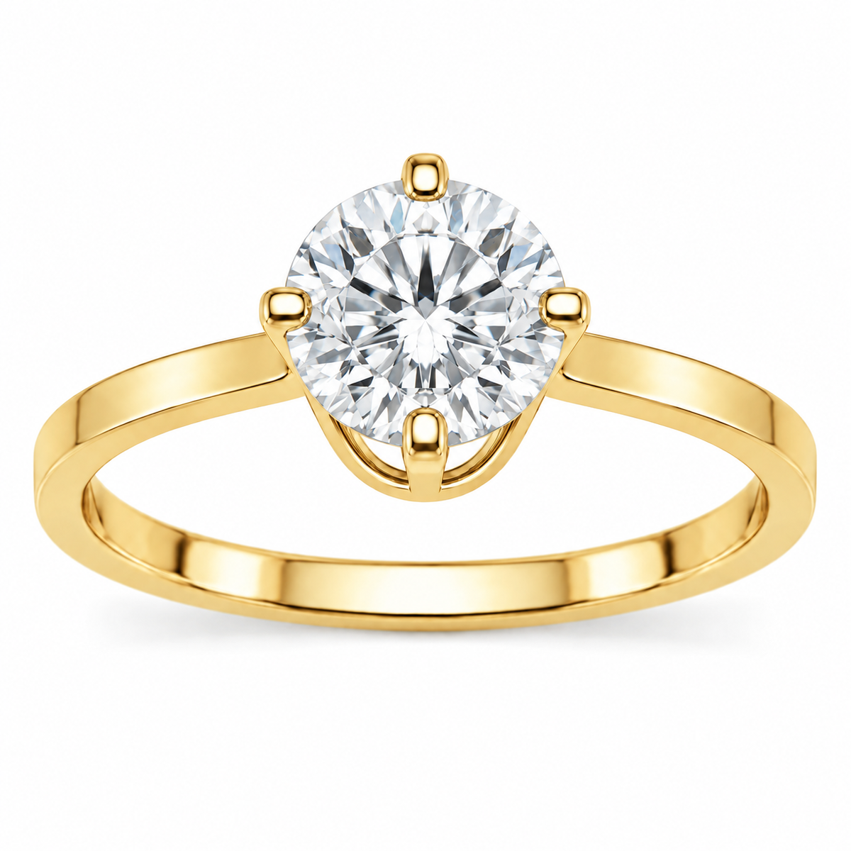 [metal:yellow-gold] Calanthe Compass Gallery Setting — front — Calanthe Compass Gallery Setting front design illustration [catalog-v4]