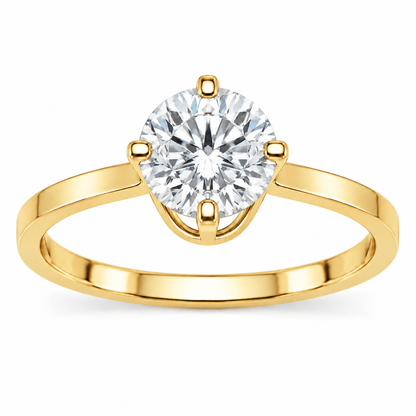 [metal:yellow-gold] Calanthe Compass Gallery Setting — front — Calanthe Compass Gallery Setting front design illustration [catalog-v4]