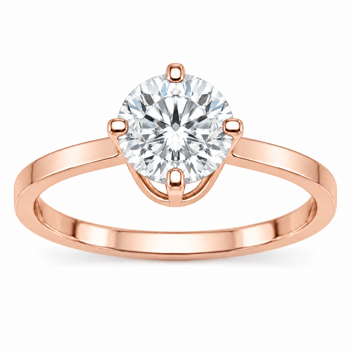 [metal:rose-gold] Calanthe Compass Gallery Setting — front — Calanthe Compass Gallery Setting front design illustration [catalog-v4]