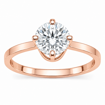 [metal:rose-gold] Calanthe Compass Gallery Setting — front — Calanthe Compass Gallery Setting front design illustration [catalog-v4]