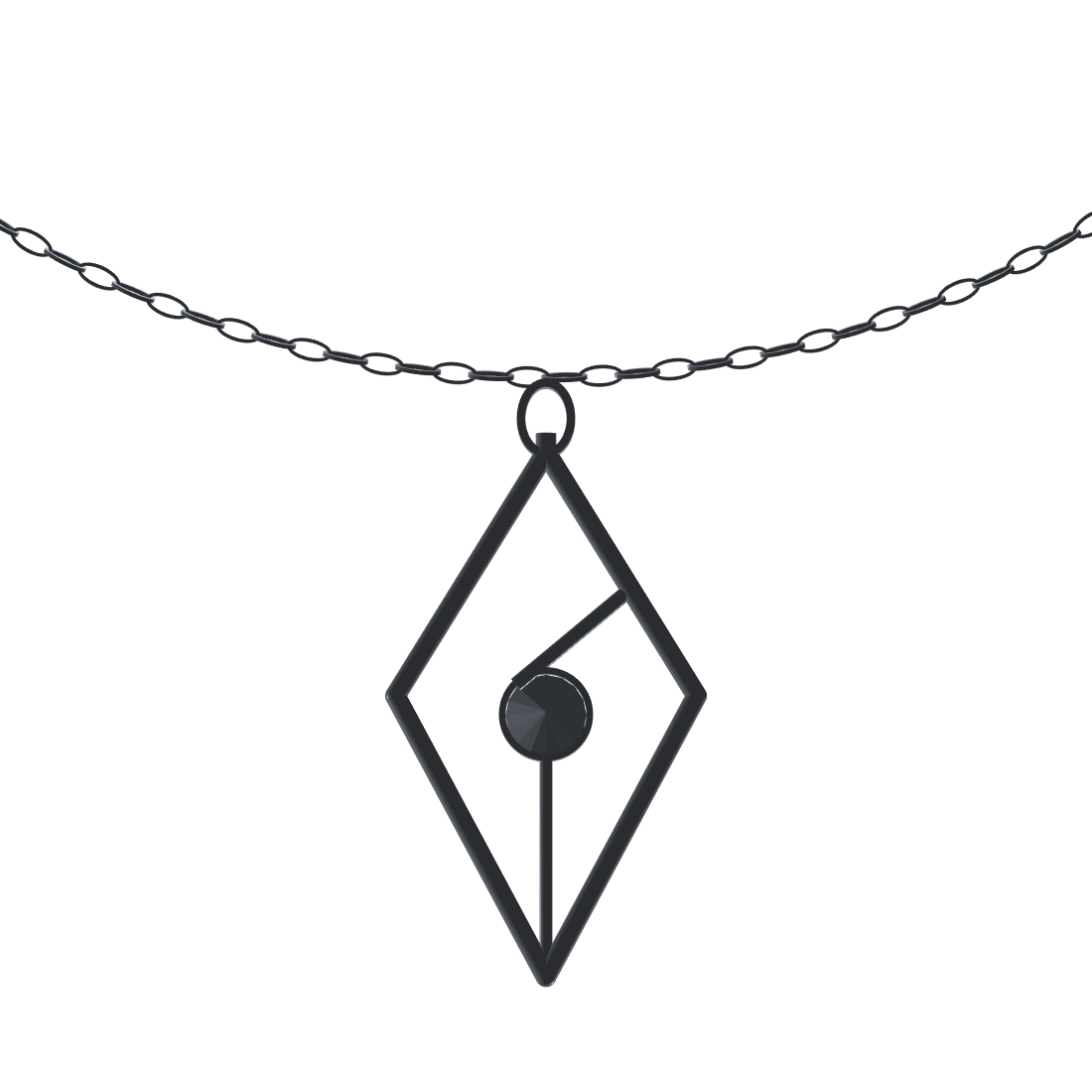 [metal:white-gold] pj caldria kite aperture necklace — back CAD view — illustrative design [catalog-v4]
