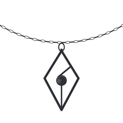 [metal:white-gold] pj caldria kite aperture necklace — back CAD view — illustrative design [catalog-v4]