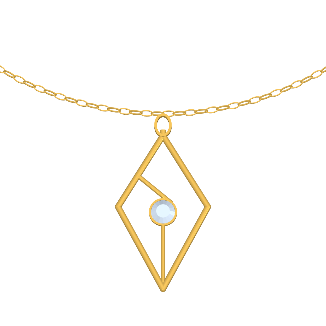 [metal:yellow-gold] pj caldria kite aperture necklace — yellow CAD view — illustrative design [catalog-v4]