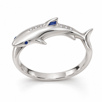 Carène Shark Ring - hero - [metal:platinum]