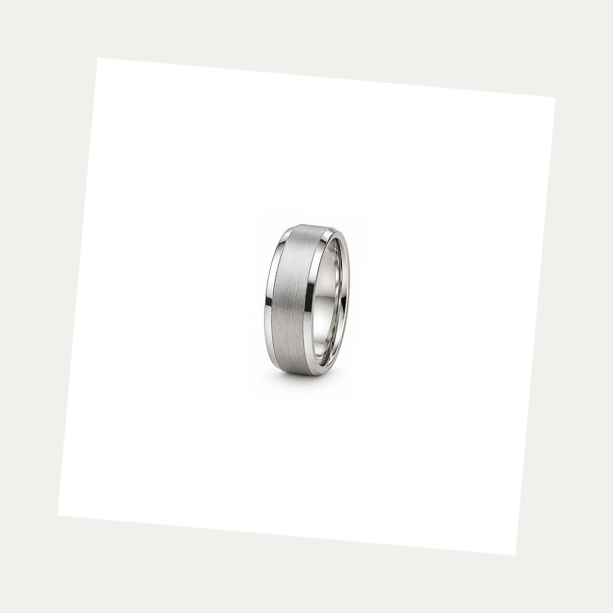 [metal:white-gold] Cassian Brushed Band — white gold alternate — illustrative catalogue render