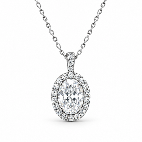Celestine Halo Necklace