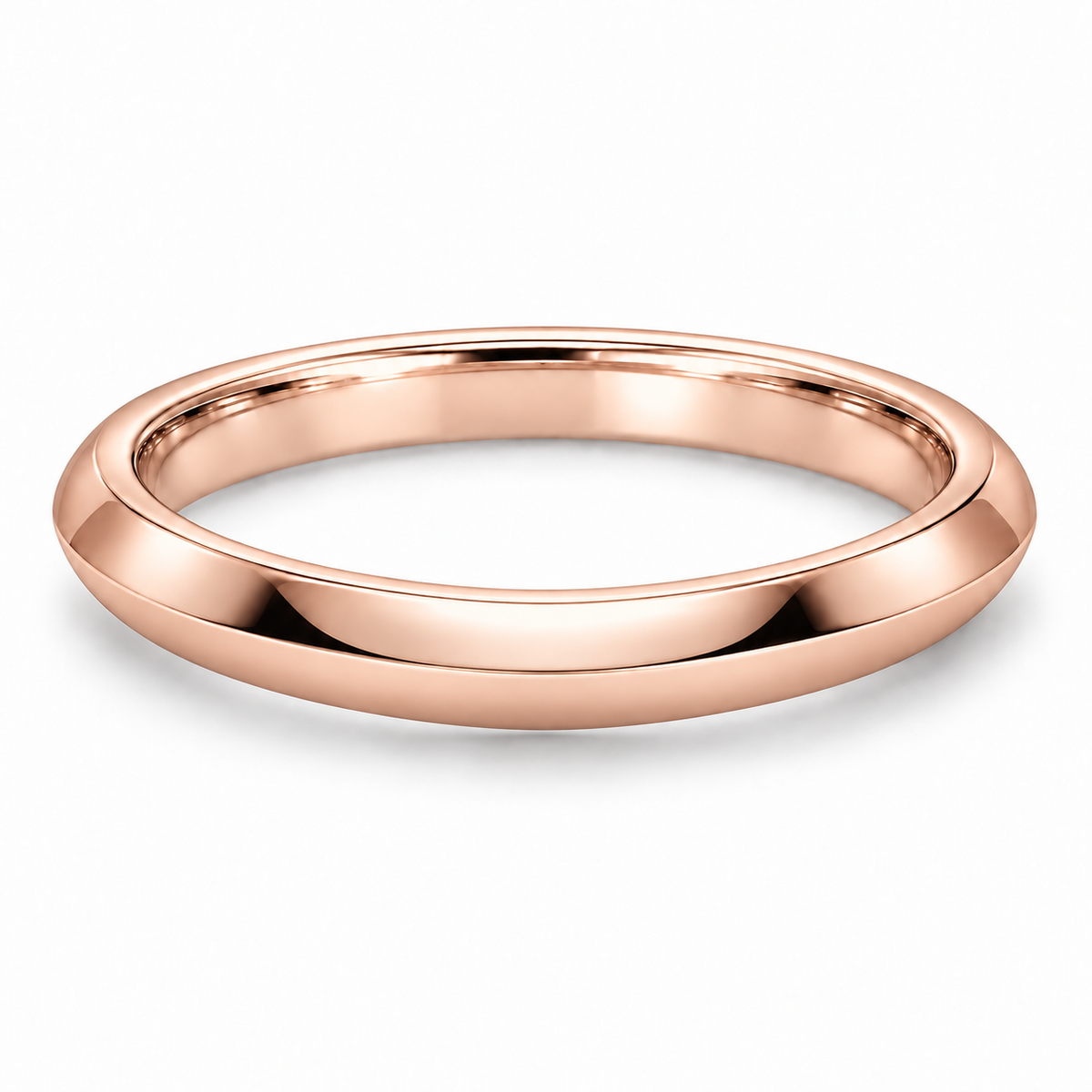 [metal:rose-gold] Celine Knife-Edge Band — front — Rose gold colour preview [catalog-v4]