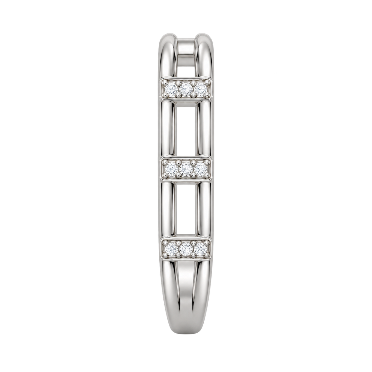 [metal:white-gold] Clarisse Diamond Ladder Ring — side-profile — Clarisse Diamond Ladder Ring side-profile design illustration [catalog-v4]