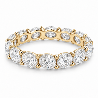 [metal:yellow-gold] Colette Oval Eternity Ring — front — Yellow gold colour preview [catalog-v4]