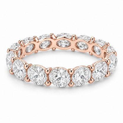 [metal:rose-gold] Colette Oval Eternity Ring — front — Rose gold colour preview [catalog-v4]