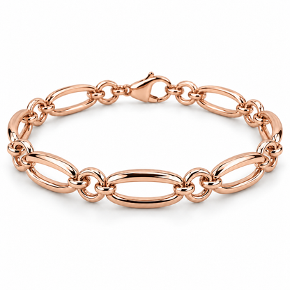 [metal:rose-gold] Coralie Oval Link Bracelet — front — Coralie Oval Link Bracelet front design illustration [catalog-v4]
