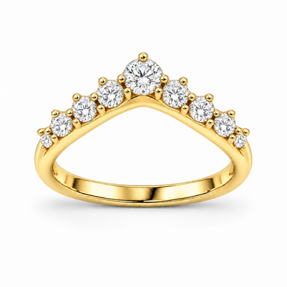 [metal:yellow-gold] Dahlia Crown Diamond Ring — front — Yellow gold colour preview [catalog-v4]