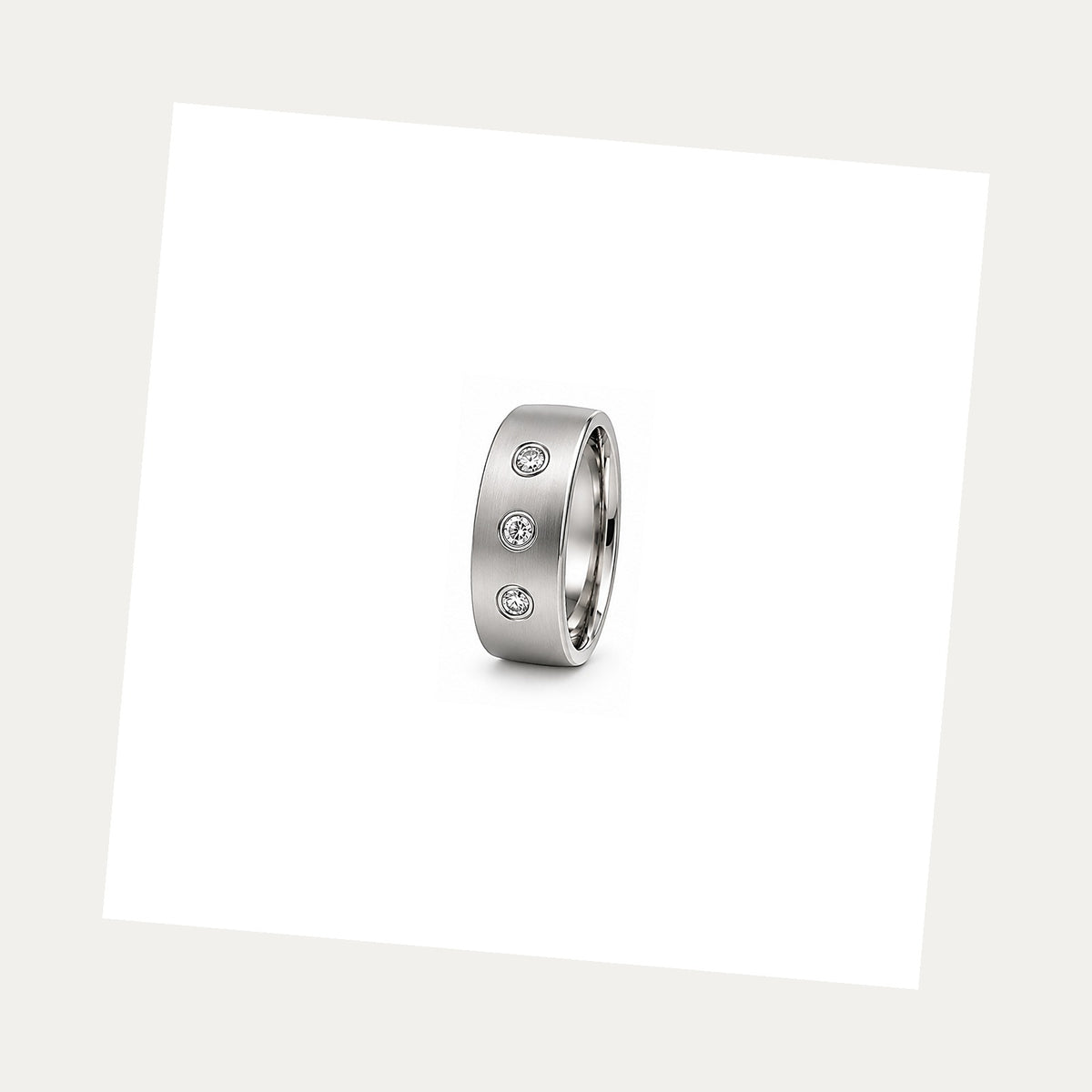 [metal:white-gold] Dominic Triple Diamond Band — white gold alternate — illustrative catalogue render