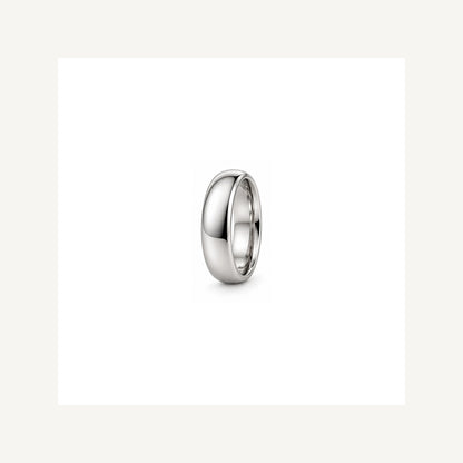 [metal:white-gold] Dorian High-Polish Band — white gold detail — illustrative catalogue render