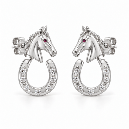 Élan Horse Ear Jackets — hero — [metal:white-gold]