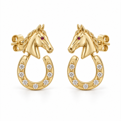 Élan Horse Ear Jackets — hero — [metal:yellow-gold]